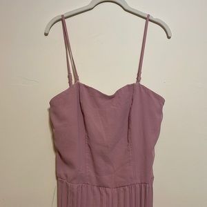 Mauve pink pleated romper